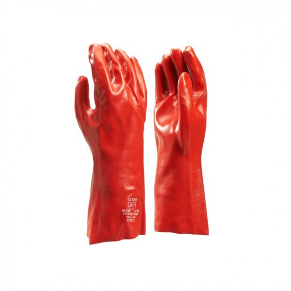 HBV: 7061AN Volledig gecoate rode PVC werkhandschoen Maat 10