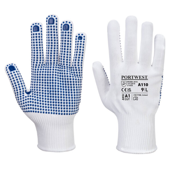 A110 Polka Dot Glove White/Blue