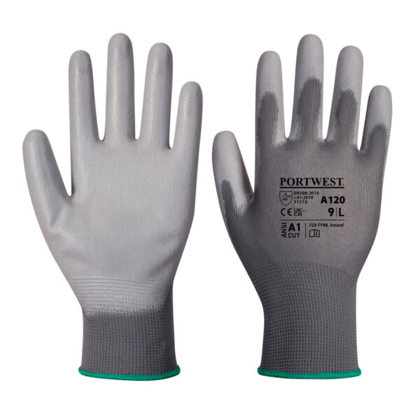 A120 PU Palm Glove Grey