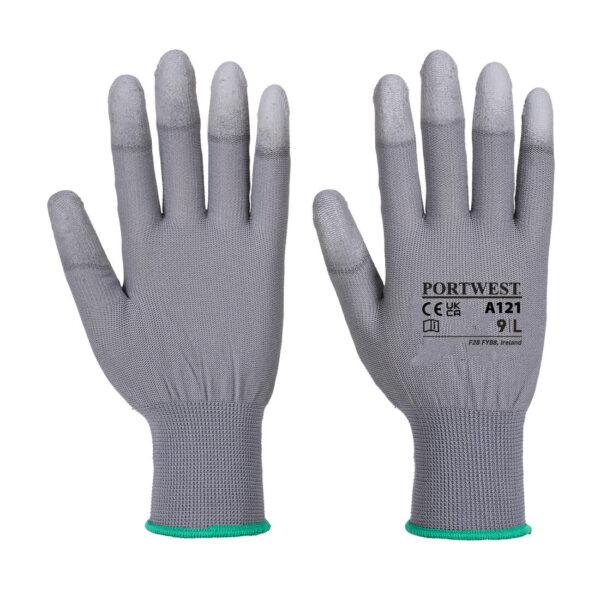A121 PU Fingertip Glove Grey