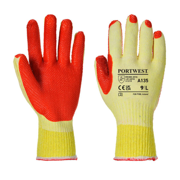 A135 Tough Grip Glove Yellow/Orange