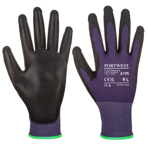 A195 PU Touchscreen Glove Purple/Black