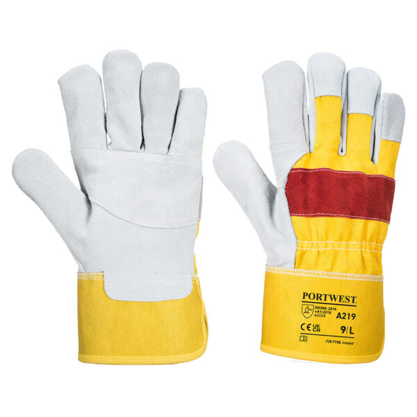 A219 Classic Chrome Rigger Glove Yellow/Red