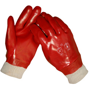 Bullflex Gecoate PVC handschoen met gesloten rug en tricot polsmanchet - 10