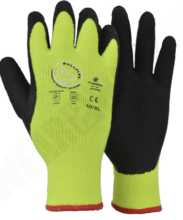 Bullflex Koudebestendige thermo insulator handschoen met antislip nopjes