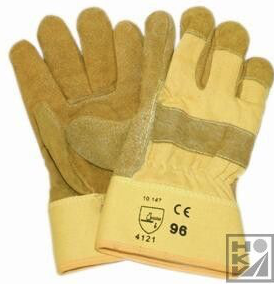 Bullflex Foam gevoerde splitlederen handschoen met katoenen doek en kap - 11