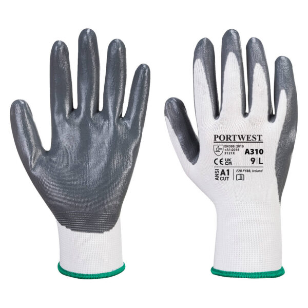 A310 Flexo Grip Glove Grey/White