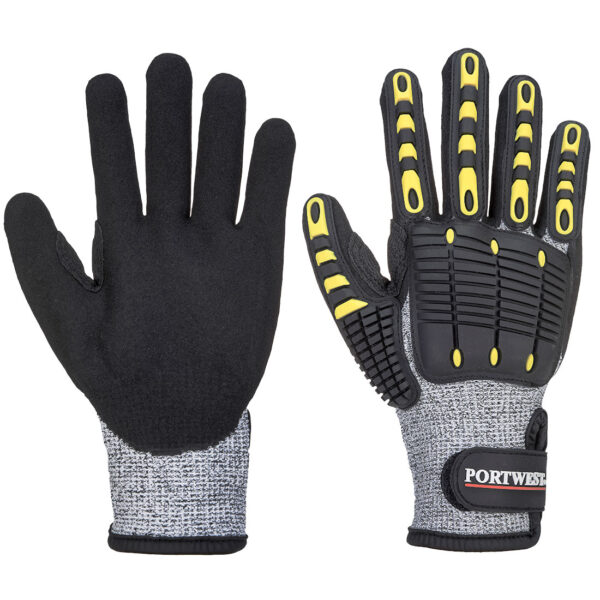 A722 Anti Impact Cut Resistant Glove Grey/Black
