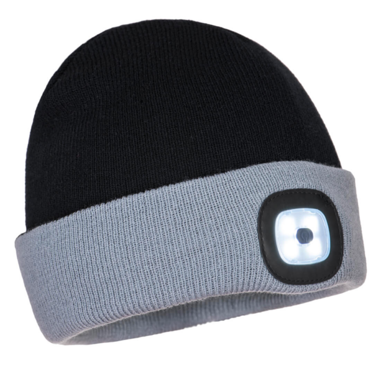 Oplaadbare tweekleurige beanie met LED